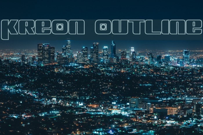 Kreon Outline Font examples