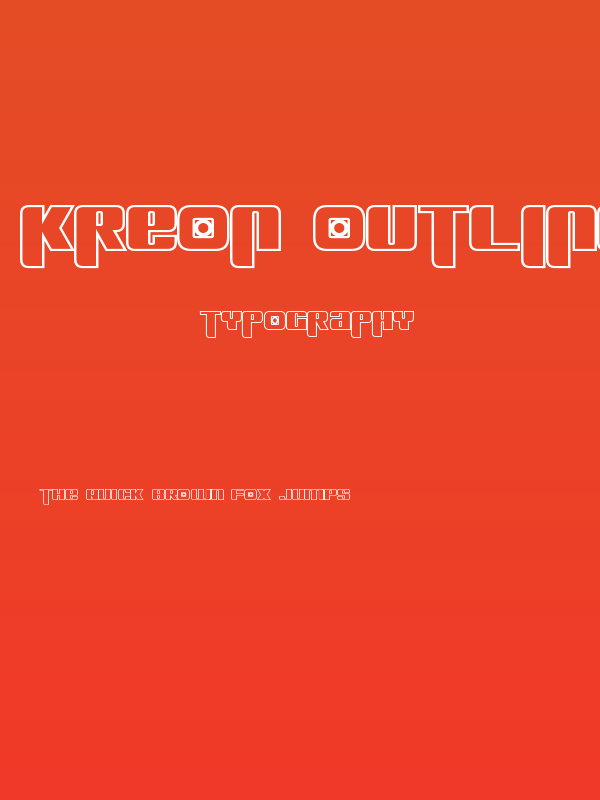 Kreon Outline Poster