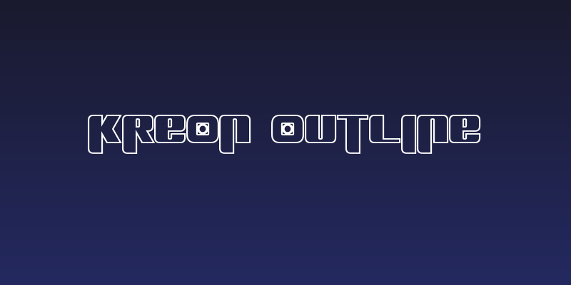 Kreon Outline Social Header
