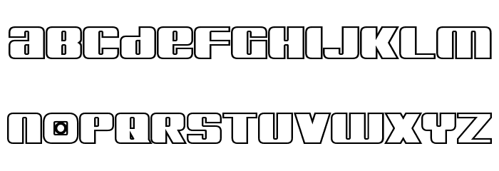 Kreon Outline Font LOWERCASE