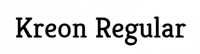 Kreon Regular  font caratteri gratis