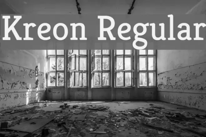 Kreon Regular Font examples