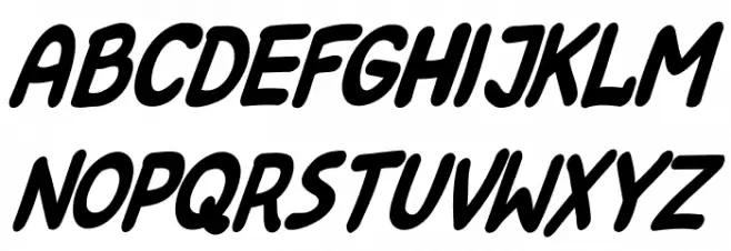 Kreskwka Italic خط أحرف كبيرة
