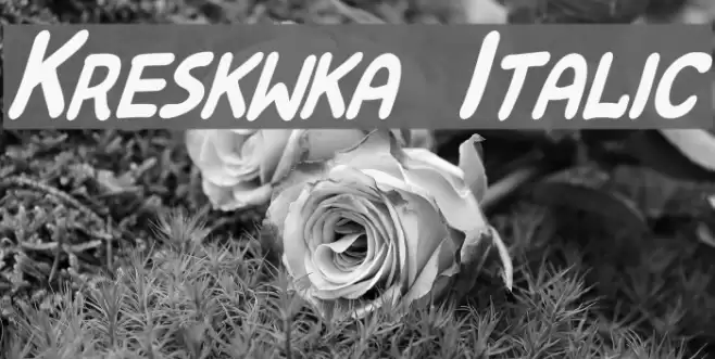 Kreskwka Italic Polices examples