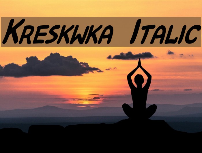 Kreskwka Italic Font examples
