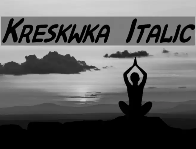 Kreskwka Italic Polices examples