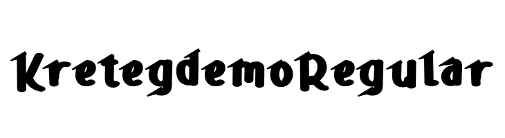 KretegdemoRegular  フリーフォントのダウンロード