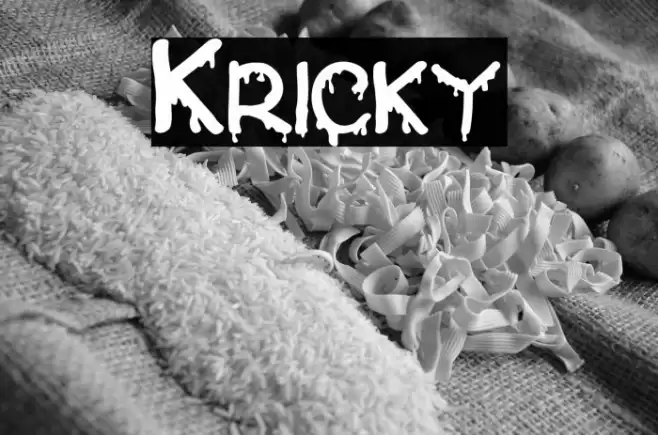 Kricky Font examples