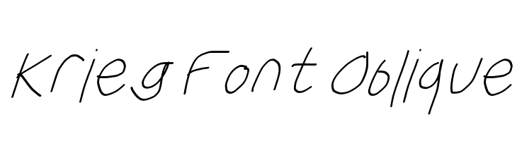 Krieg Font Oblique Fonte
