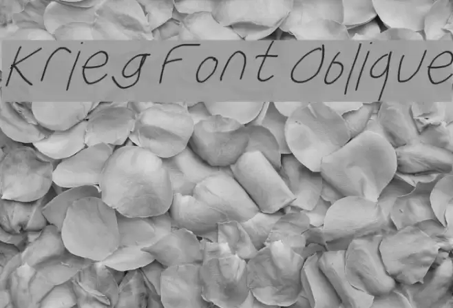 Krieg Font Oblique  examples