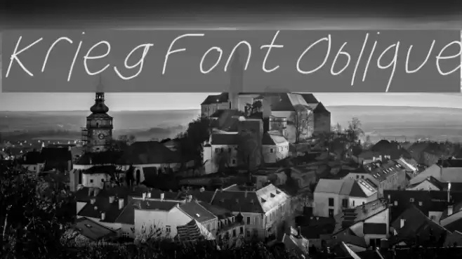 Krieg Font Oblique  examples