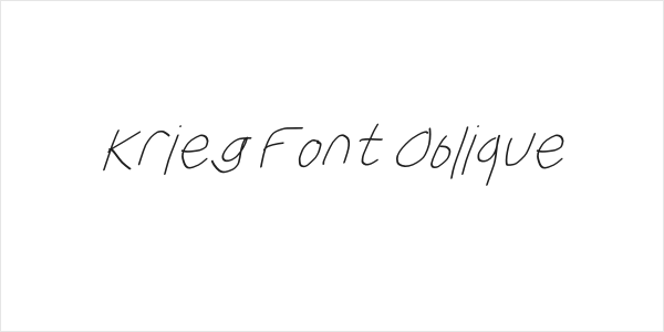 Krieg Font Oblique Logo