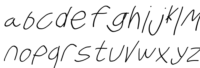 Krieg Font Oblique Font LOWERCASE