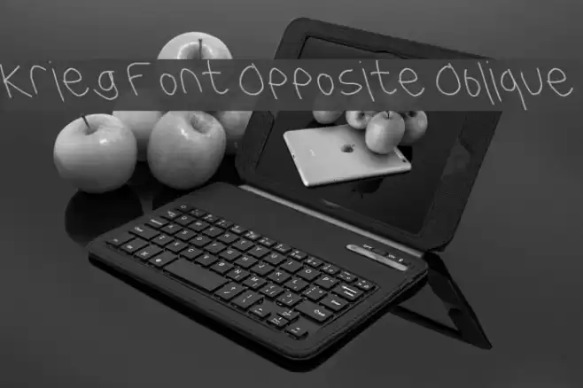 Krieg Font Opposite Oblique Font examples