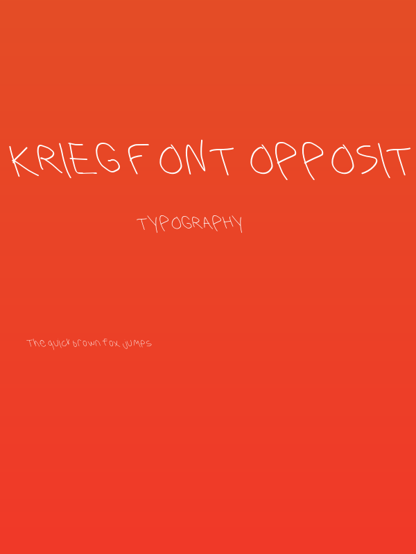 Krieg Font Opposite Oblique Poster