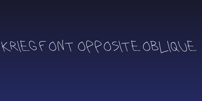 Krieg Font Opposite Oblique Social Header