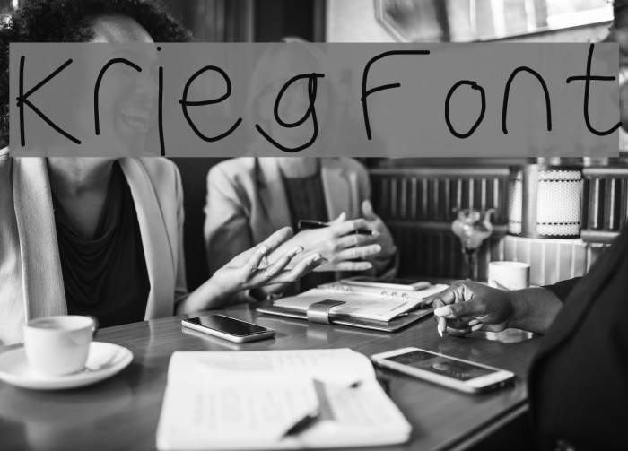 Krieg Font Font examples