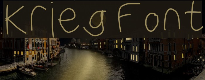 Krieg Font Font examples