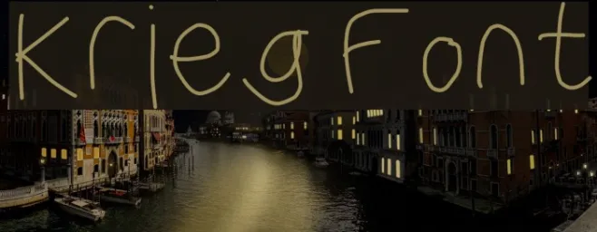 Krieg Font Example 3