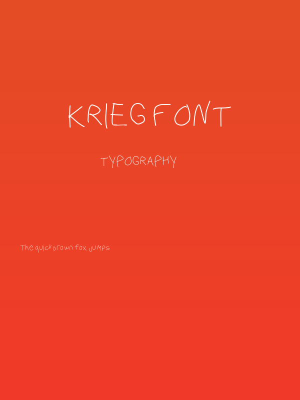 Krieg Font Poster