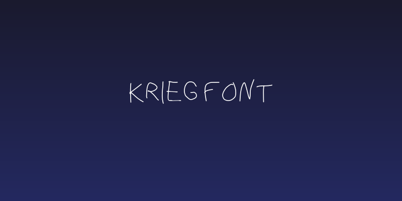 Krieg Font Social Header