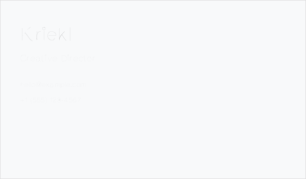 Kriekl Business Card