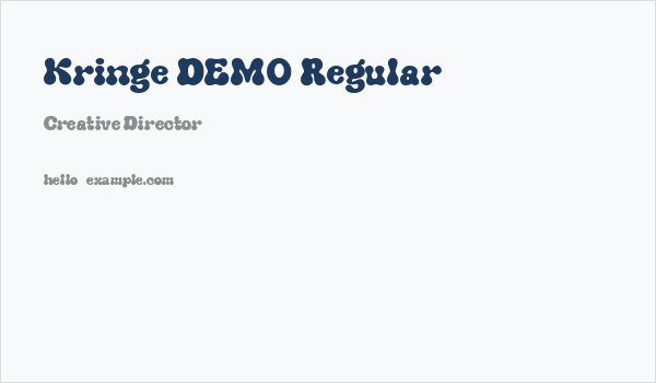 Kringe DEMO Regular Business Card