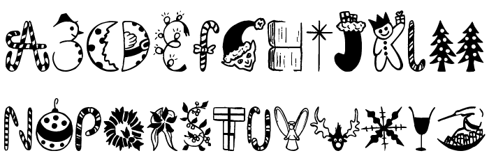 Kringley Christmas Font LOWERCASE