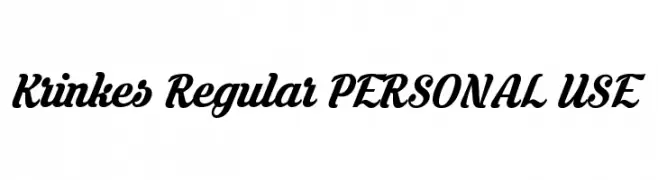 Krinkes Regular PERSONAL USE  Frei Schriftart Herunterladen