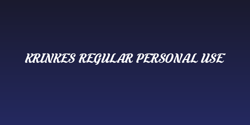 Krinkes Regular PERSONAL USE Social Header