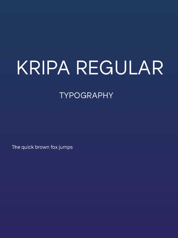Kripa Regular Poster