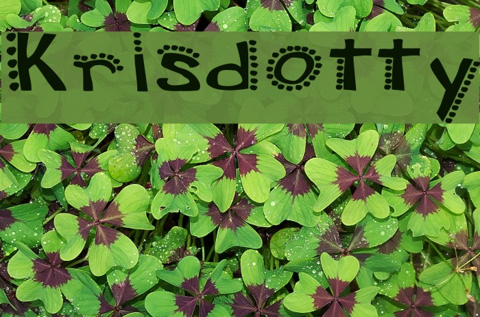 Krisdotty Font examples
