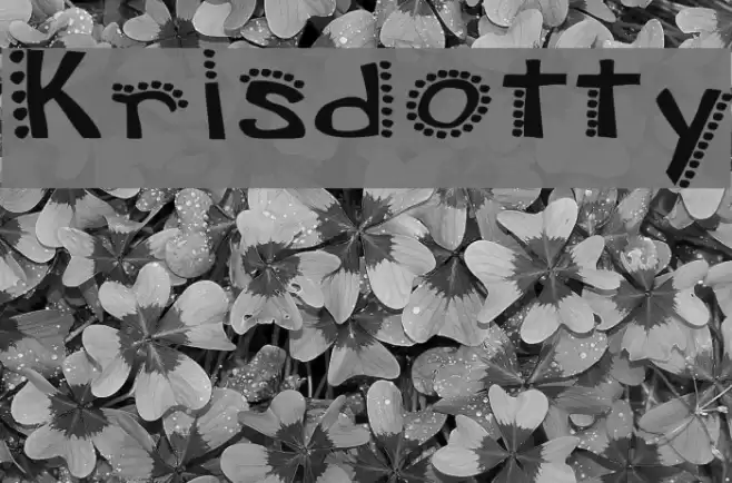 Krisdotty Font examples