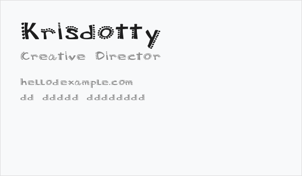 Krisdotty Business Card