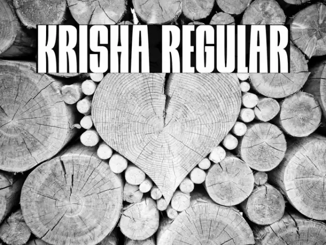 Krisha Regular Font examples