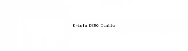 Krisle DEMO Italic Font