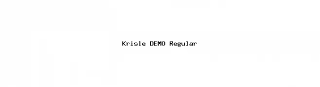 Krisle DEMO Regular फ़ॉन्ट
