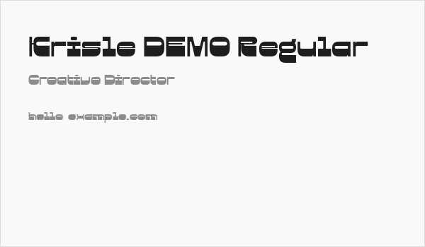 Krisle DEMO Regular Business Card