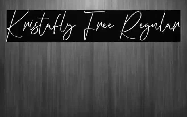 Kristafly Free Regular Font examples