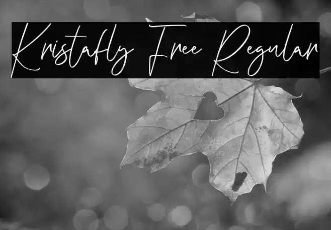 Kristafly Free Regular Font examples