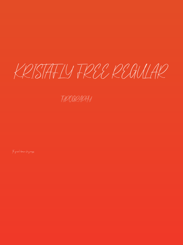 Kristafly Free Regular Poster