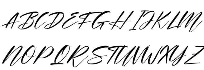 Kristal Italic フォント 大文字