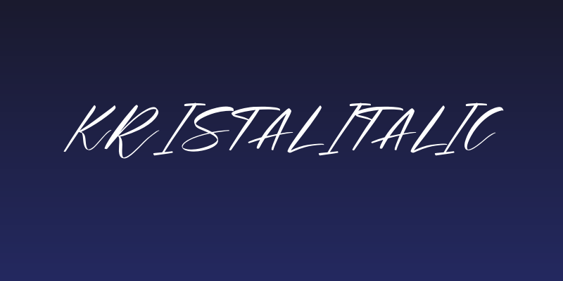 Kristal Italic Social Header