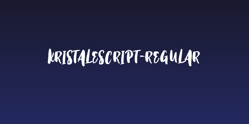 KristaleScript-Regular Social Header