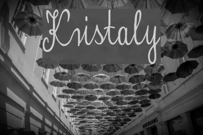 Kristaly Font examples