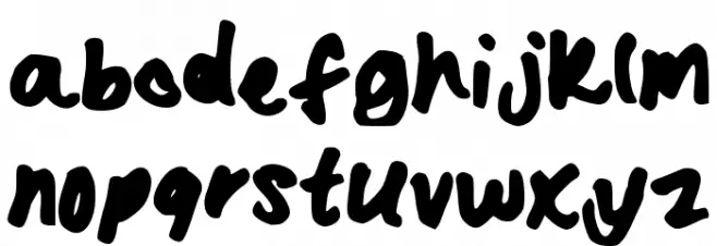 KristasFont Font LOWERCASE