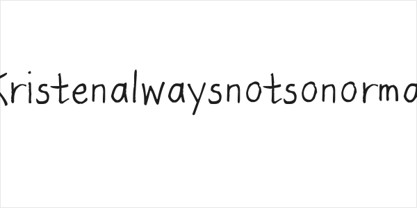 Kristenalwaysnotsonormal Logo