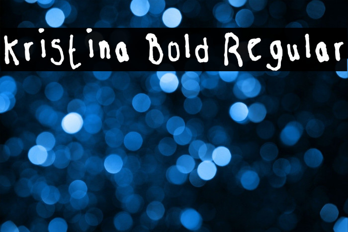 Kristina Bold Regular Шрифта examples