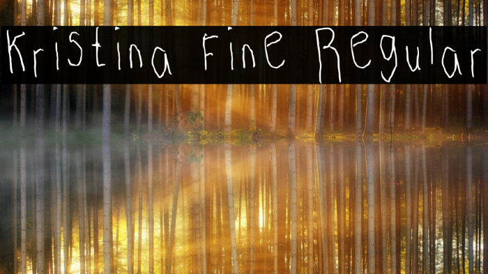 Kristina Fine Regular Font examples