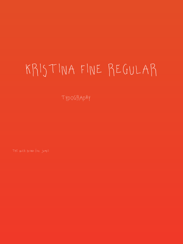 Kristina Fine Regular Poster